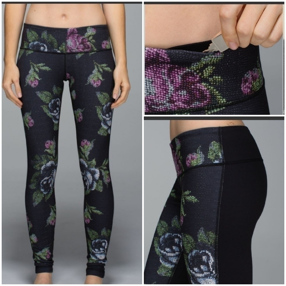 Lululemon Athletica Wunder Under Garden Party Floral Leggings, Size 4